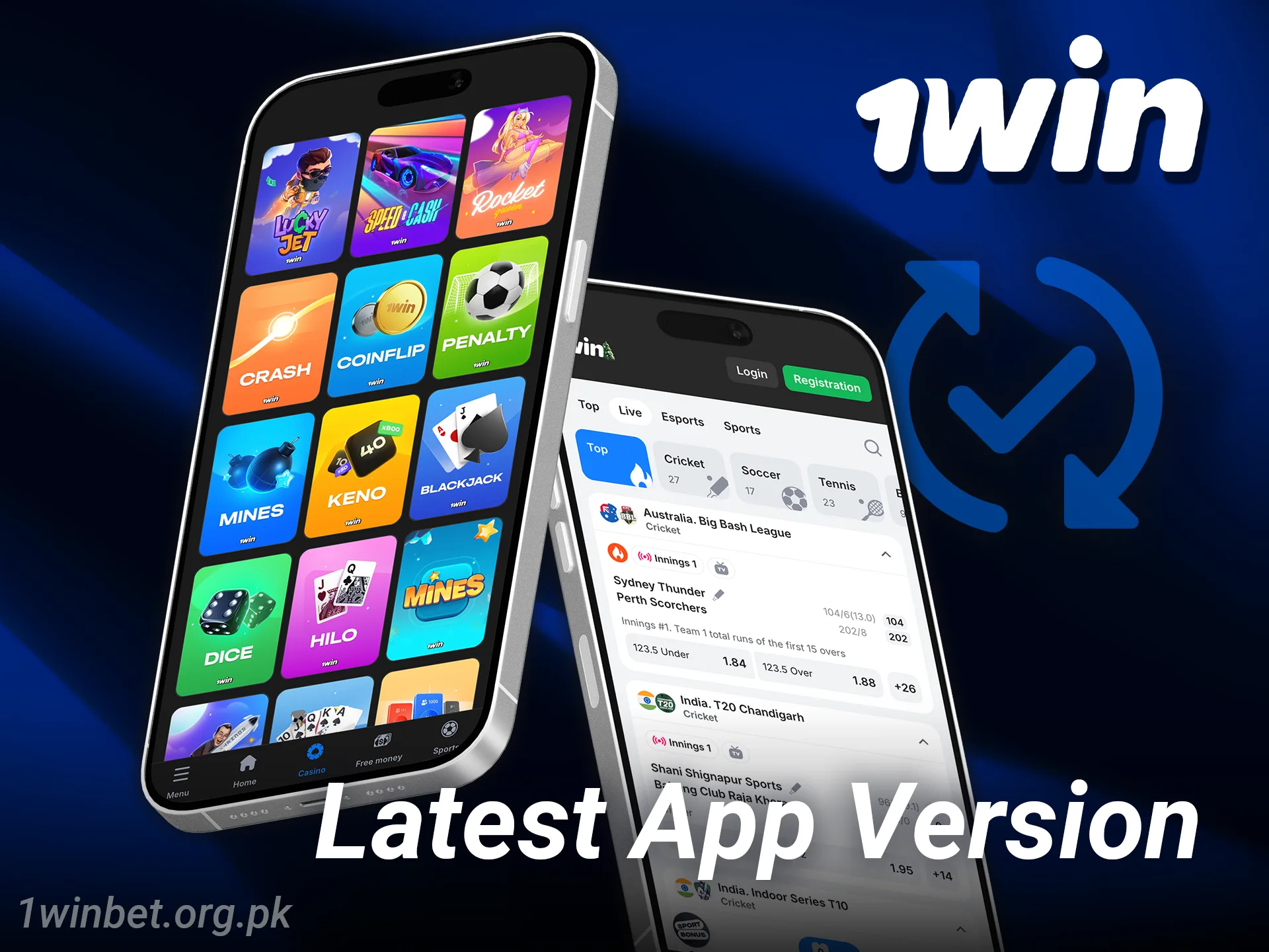 new features in the updated 1win app.
